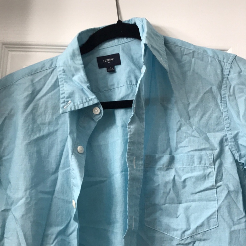 J Crew Green Button Down